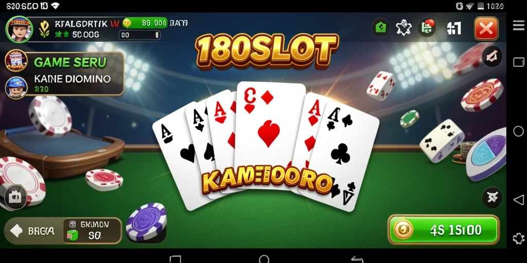 Screenshot gameplay menarik dari 180SLOT yang menunjukkan permainan Domino.
