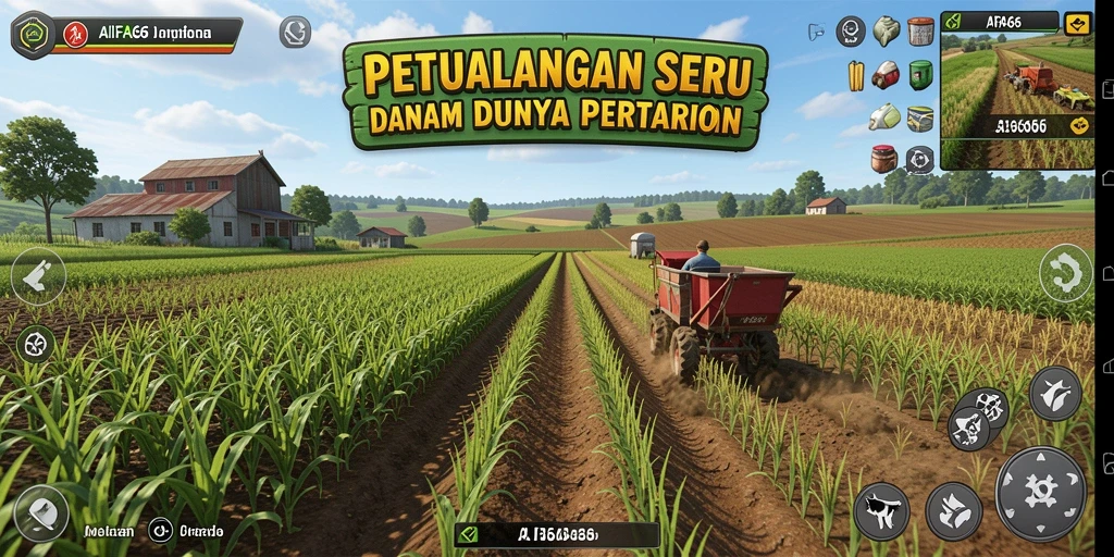 Tampilan menarik dalam gameplay AIFA66 yang penuh dengan aktivitas pertanian.