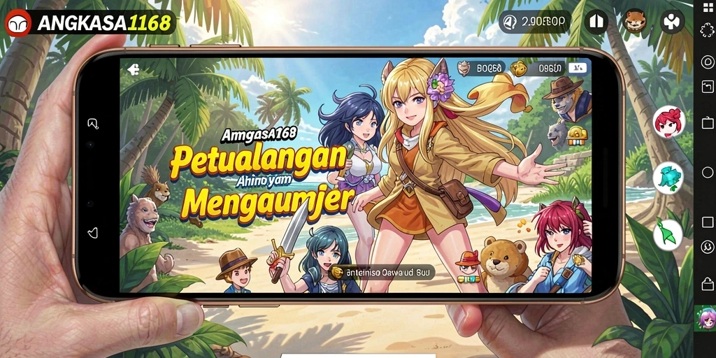 Screenshot gameplay ANGKASA168 yang menampilkan aksi seru karakter Anime.