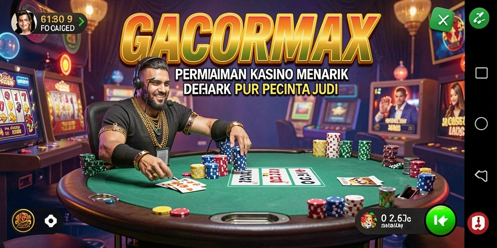 Screenshot GACORMAX menampilkan antarmuka permainan kasino yang menawan dan seru.
