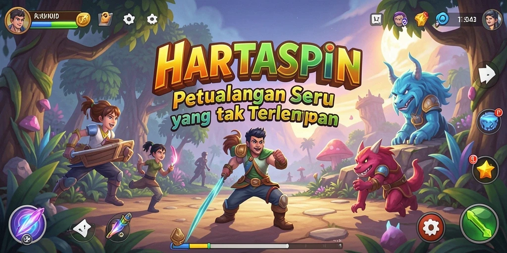 Gameplay HARTASPIN yang seru dan grafis menawan.