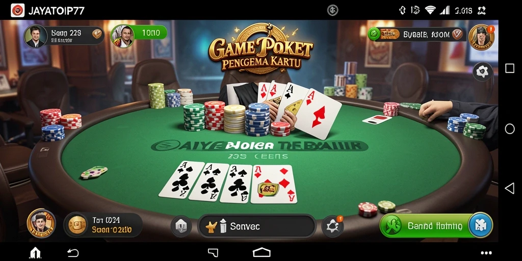 Tampilan gameplay Poker di JAYATOP77 yang menarik dan menyenangkan.
