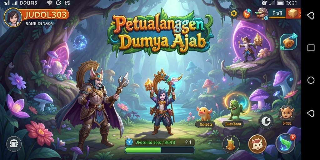 Screenshot gameplay JUDOL303 dengan pemandangan petualangan yang menakjubkan.