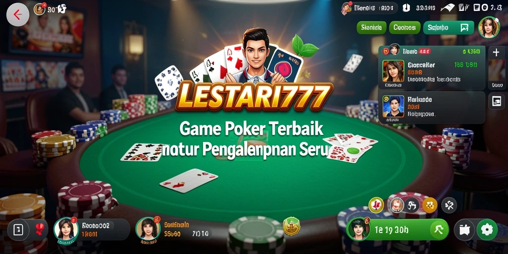 Gameplay Poker LESTARI777 yang mengasyikkan dan menegangkan.