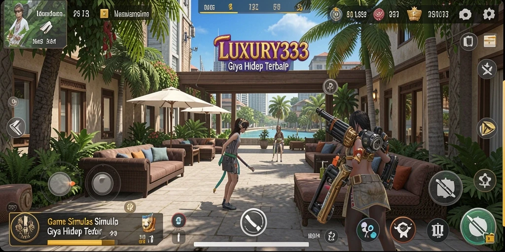 Tampilan gameplay menarik dari LUXURY333 dengan elemen simulasi.