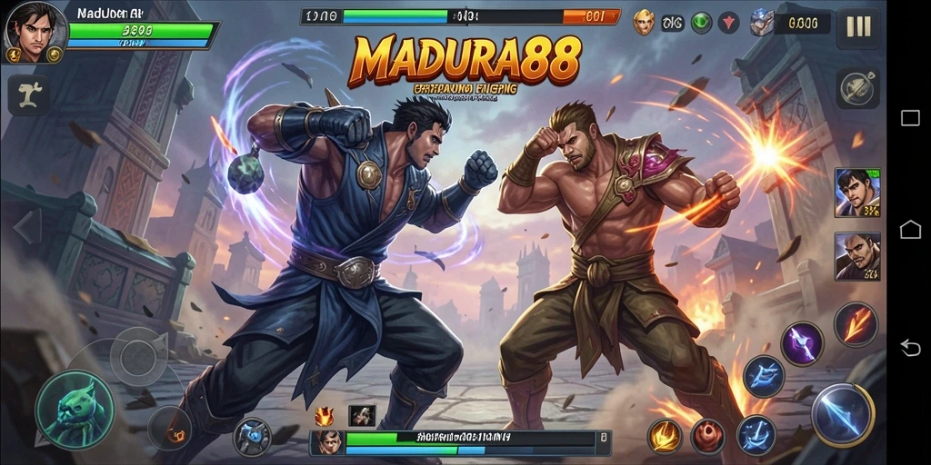Tampilan gameplay pertarungan seru di MADURA88