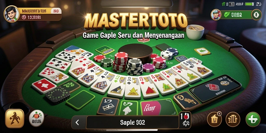 Tampilan menarik dari gameplay Gaple di MASTERTOTO.