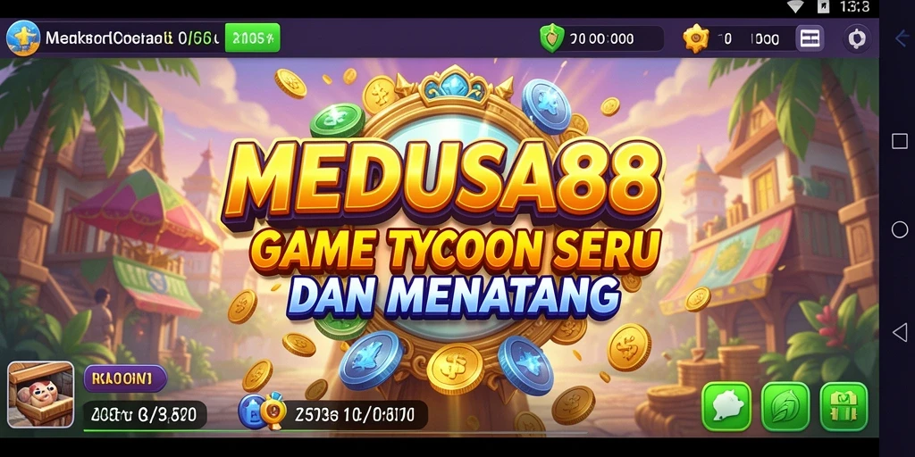 Tampilan menarik dari gameplay MEDUSA88 yang menggambarkan dunia Tycoon.