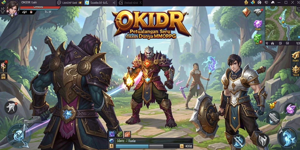 Tampilan gameplay menakjubkan di dunia fantasi OKIDR.