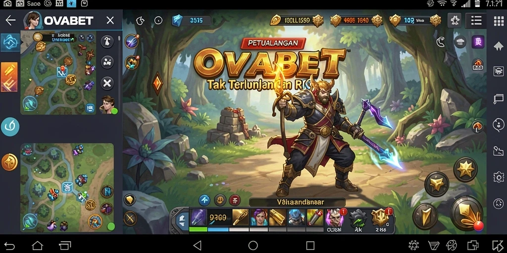 Screenshot gameplay OVABET menampilkan pertarungan dinamis dan karakter menarik.