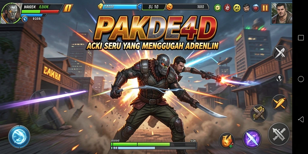 Tampilan gameplay seru PAKDE4D dengan aksi mendebarkan.