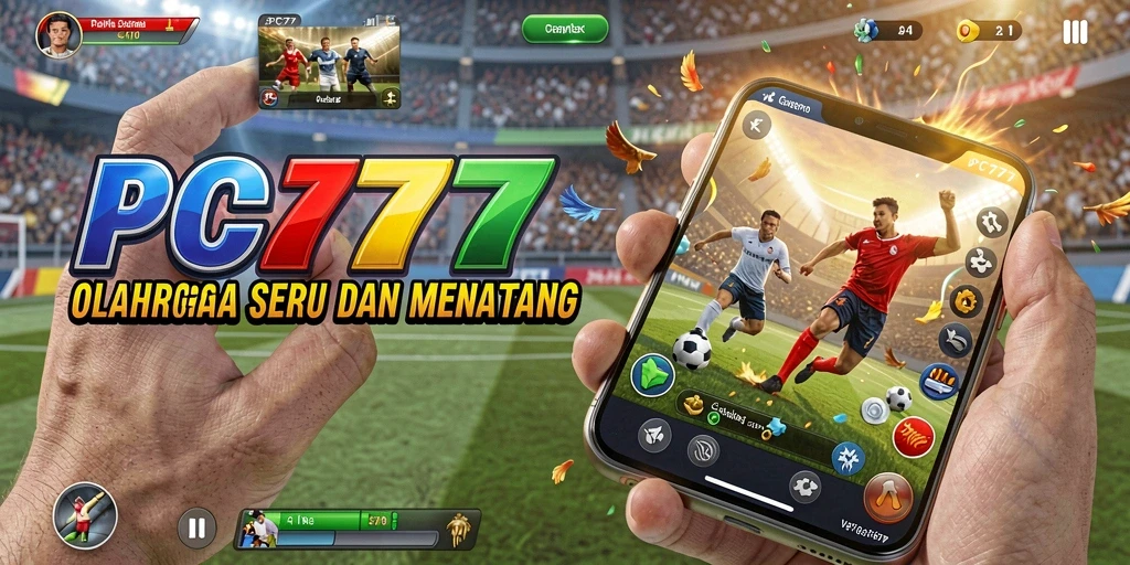 Tampilan gameplay seru dari PC777 yang menampilkan aksi olahraga