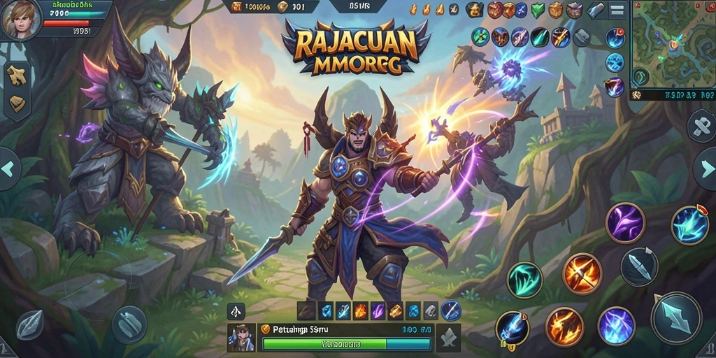 Tampilan gameplay menarik dari RAJACUAN dalam dunia MMORPG.