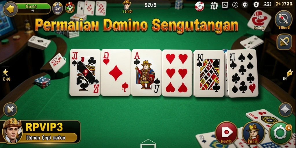 Screenshot gameplay RPVIP3 menampilkan pertandingan Domino yang seru.