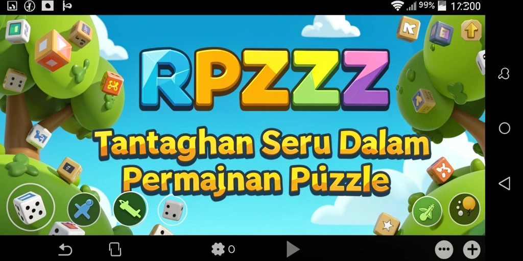 Gameplay RPZZZ menampilkan tantangan puzzle yang menarik dan penuh warna.