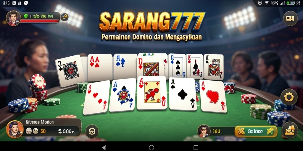 Tampilan antarmuka game Domino yang menarik di SARANG777.