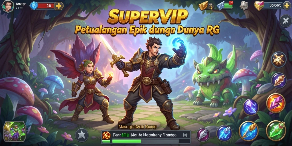 Gameplay menarik dengan karakter RPG yang beragam.