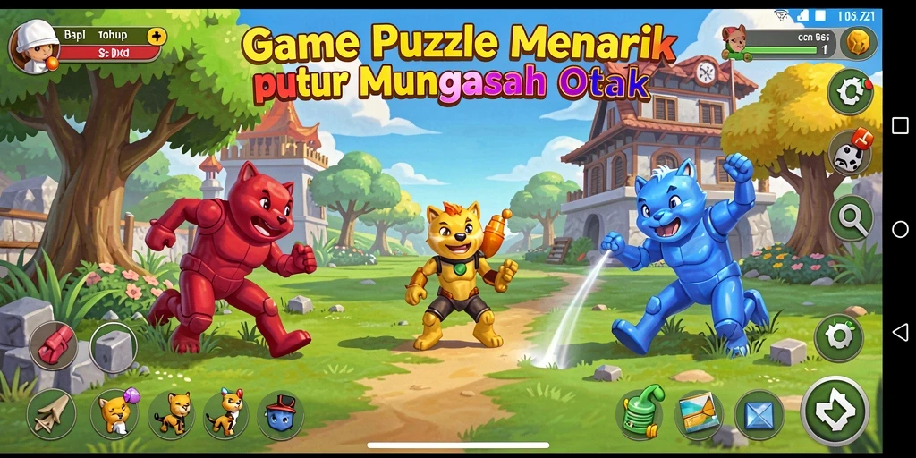 Tampilan gameplay V21 yang seru dan menantang.