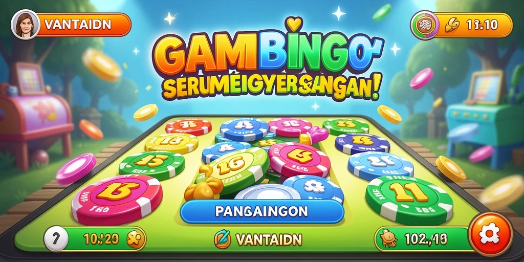 Tampilan menarik dari gameplay bingo VANTAIDN yang seru.
