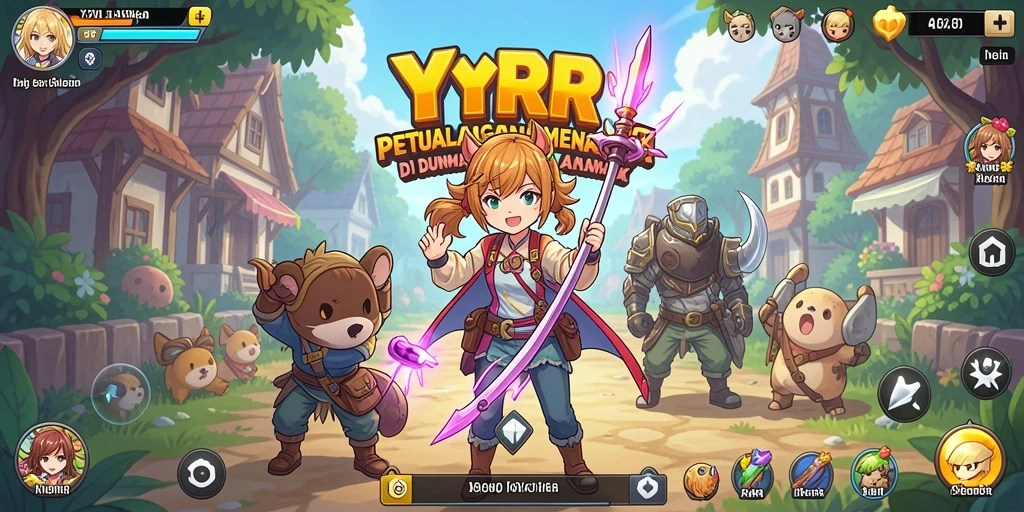 Tampilan gameplay YYRR yang menakjubkan dan penuh aksi Anime.