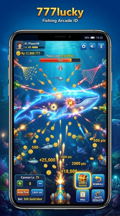 Screenshot aplikasi 777lucky menampilkan beragam pilihan aplikasi.
